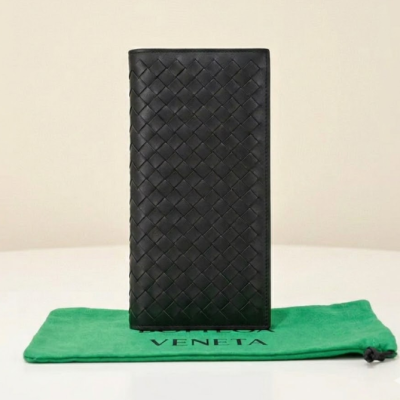 보테가베네타 남성 블랙 장지갑 - Bottega Veneta Mens Black Wallets - bv008x
