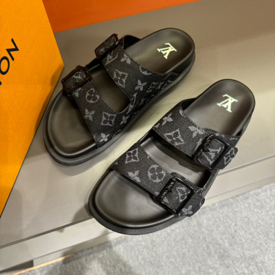루이비통 남성 탭 슬리퍼 - Louis vuitton Mens Tap Slippers - lv1040x