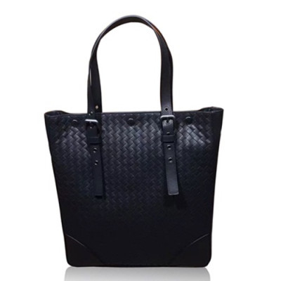 [보태가 베네타] 인터레치아토 가죽 블랙 남성용 숄더백 bv0005b - Bottega Veneta Intrecciato Black Mens Soulder Bag