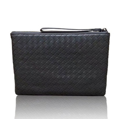 [보태가 베네타] 인터레치아토 가죽 그레이 남성용 클러치백 bv0010b - Bottega Veneta Intrecciato Grey Mens Clutch Bag