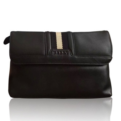 [발리] 블랙 수입가죽 남성용 클러치백 - ba0013b Bally Black Leather Mens Clutch Bag