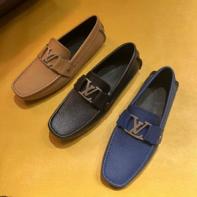 루이비통 유팁 모카신 레더 베이지/블랙/블루 남성용 신발 lv27x - Louis Vuitton U-Tip Mokasin Leather Beige/Black/Blue Mens Shoes