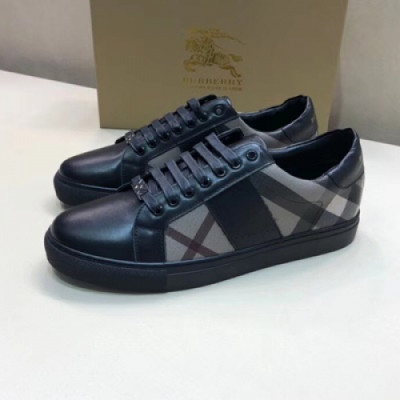 [버버리] 하우스 체크 가죽 남성용 스니커즈 bu0001x- Burberry House Check Leather Mens Sneakers