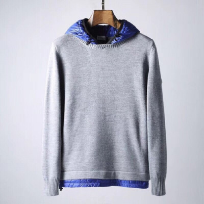 [매장판] MONCLER 2018 MENS KNIT HOOD TEE - 몽클레어 남성 후드티 MOC0166 , 3색 (블랙/네이비,그레이)