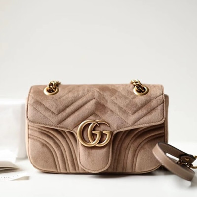 Gucci GG Marmont Matlase Velvet Women Shoulder Bag,22CM - 구찌 GG 마몬트 마틀라세 벨벳 여성용 숄더백 446744, GUB0017,22CM