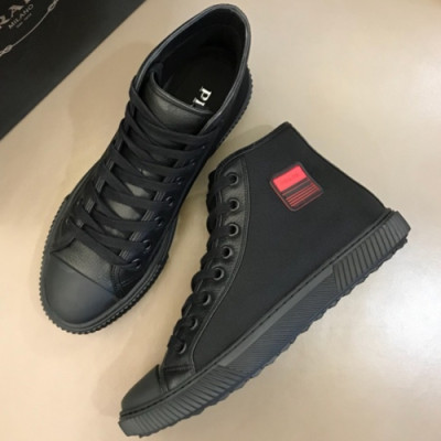 PRADA 2018 MENS LEATHER ACE ANKLE SKEAKERS - 프라다 남성 레더 앵클 스니커즈 PRA0057 , 사이즈 (240 - 265)