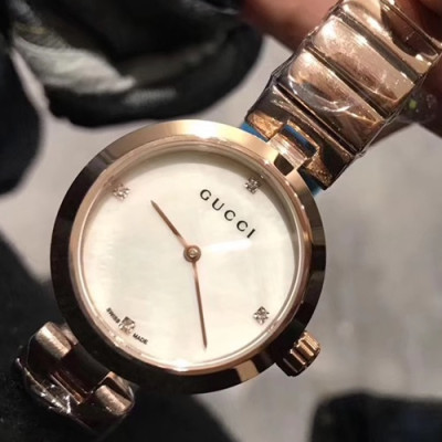 GUCCI LADIES SWISS QUARTZ MOVEMENT - 구찌 레이디스 스위스 쿼츠 무브먼트,로즈골드