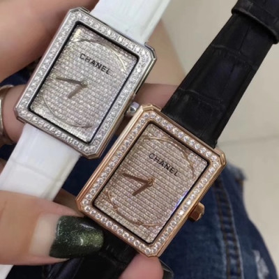 CHANEL LADIES BOY FRIEND VERSION QUARTZ MOVEMENT  - 샤넬 레이디스 보이 프렌드 버전 쿼츠 무브먼트, 4색(화이트,블랙+골드,블랙+로즈골드,그레이)