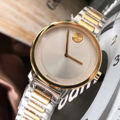 MOVADO LADIES SWISS ETA QUARTZ MOVEMENT - 모바도 레이디스 스위스 ETA 쿼츠 무브먼트, 옐로우골드