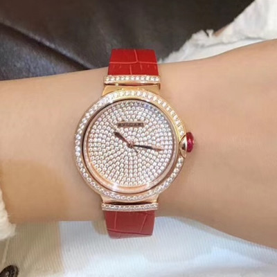 BVLGARY LADIES LVCEA VERSION QUARTZ  - 불가리 레이디스 LVCEA 버전 쿼츠 , 7색(그린,핑크,그레이,퍼플,블랙,레드,브라운)