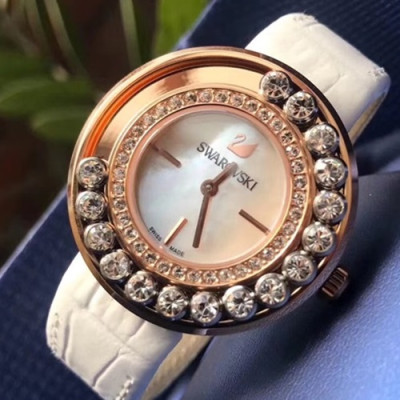 SWAROVSKI LADIES SWISS QUARTZ MOVEMENT - 스와로브스키 여성용 스위스 쿼츠 무브먼트,4색(진핑크,연핑크,화이트+실버,화이트+로즈골드)