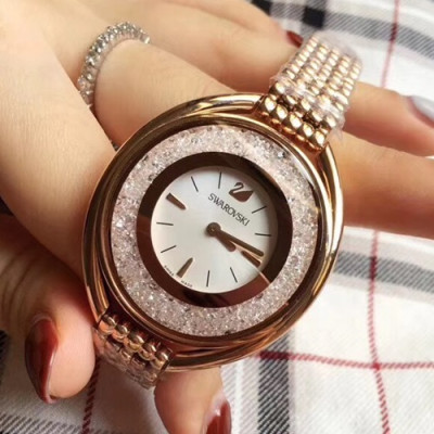 SWAROVSKI LADIES SWISS K62 QUARTZ MOVEMENT - 스와로브스키 여성용 스위스 K62 쿼츠 무브먼트,4색(실버,골드,블랙,로즈골드)