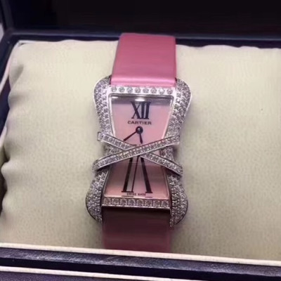 CARTIER LADIES LIBER VERSION SWISS QUARTZ MOVEMENT  - 까르띠에 레이디스 LIBER 버전 스위스 쿼츠 무브먼트 ,핑크