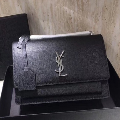 Saint Laurent Women Sunset Monogram Shoulder Bag ,22CM - 입생로랑 여성용 선셋 모노그램 숄더백 442906 ,SLB0010,22CM,블랙