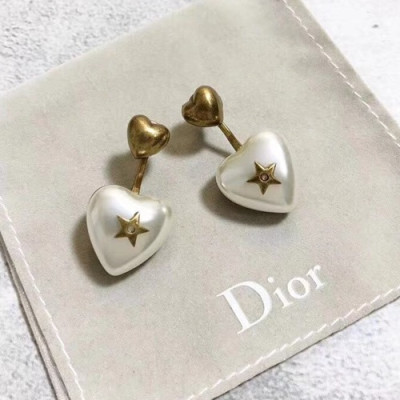 Dior Rose Gold Earring - 디올 여성용 18k도금 로즈 골드 귀걸이 2색 (블랙,화이트)