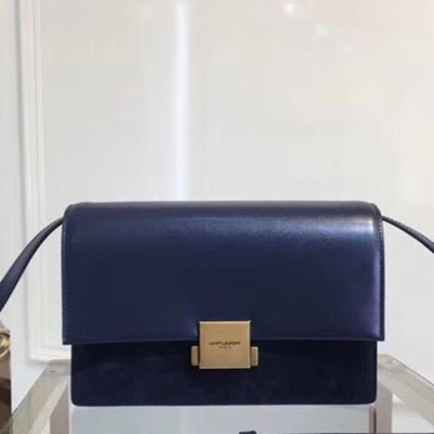 Saint Laurent Women Bellechasse Medium Shoulder Bag,24CM - 입생로랑 여성용 벨샤스 미듐 숄더백 482044,SLB0109, 24CM,네이비