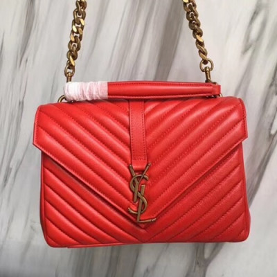 Saint Laurent Women Monogram Shoulder Bag,24CM - 입생로랑 여성용 모노그램 숄더백 428056,SLB0141,24CM,레드