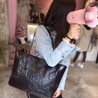 Saint Laurent Women Niki Large Shopper Bag,35CM - 입생로랑 여성용 니키 라지 쇼퍼백 504867,SLB0176,35CM,블랙