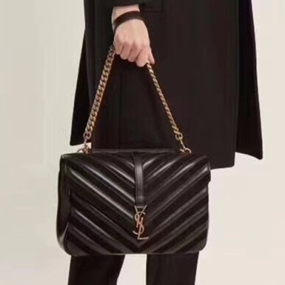 [커스텀급]Saint Laurent Women Chain Shoulder Bag,32CM - 입생로랑 여성용 체인 숄더백 392738D, SLB0250,32CM,블랙