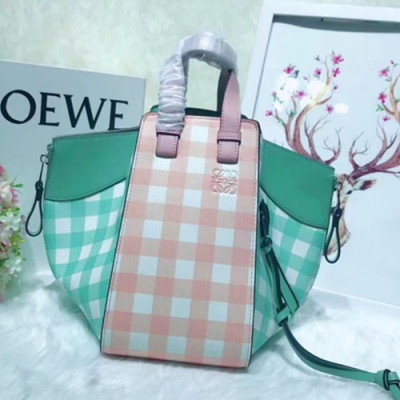 Loewe Hammock Tote Bag, 29CM - 로에베 해먹 토트백 ,LOE0074, 29CM, 핑크+그린