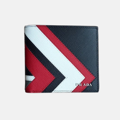 Prada 2018 Mens Saffiano Bifold Wallet - 프라다 남성 신상 사피아노 반지갑 Pra0180x.Size11cm.블랙