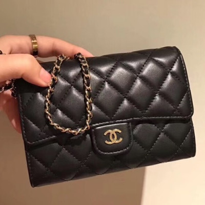 Chanel WOC Chain Cross Bag,15CM - 샤넬 WOC 체인 크로스백,CHAB0065,15CM,블랙