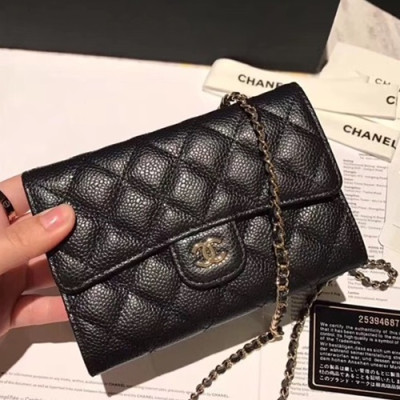 Chanel WOC Chain Cross Bag ,15CM - 샤넬 WOC 체인 크로스백,CHAB0068,15CM,블랙