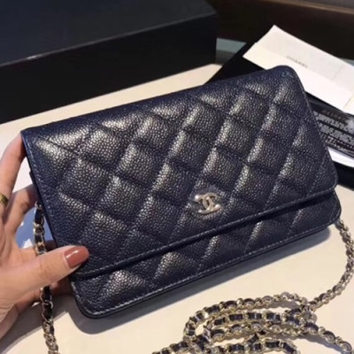 Chanel WOC Chain Cross Bag,19CM - 샤넬 WOC 체인 크로스백,CHAB0074,19CM,블루