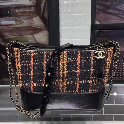 Chanel 2018 Gabrielle  Hobo Shoulder Bag  ,28CM - 샤넬 2018 가브리엘 호보 숄더백,CHAB0130,28CM,오렌지+블랙