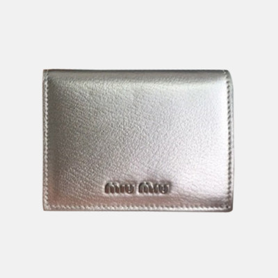 MiuMiu 2018 Ladies Matelassé Nappa Leather Wallet 5MV204 - 미우미우 마테라쎄 반지갑 MIU0010X  8CM