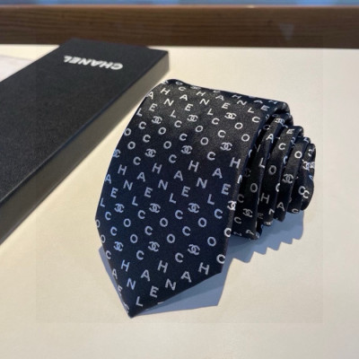 CHANEL  MENS  NECKTIE BLACK -  샤넬 남성용 넥타이 블랙 CHAN0001