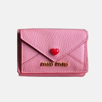 MiuMiu 2018 Ladies Heart Small Purse 5MH020 - 미우미우 하트반지갑 MIU0024X  9.5CM