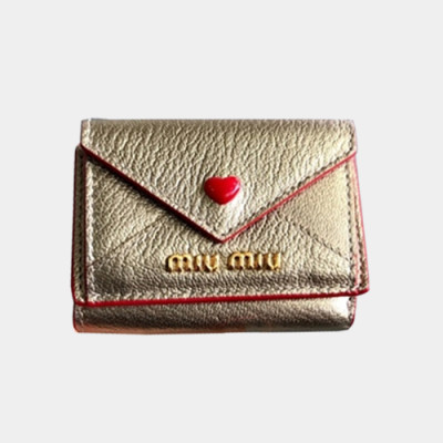 MiuMiu 2018 Ladies Heart Small Purse 5MH020 - 미우미우 하트반지갑 MIU0026X  9.5CM