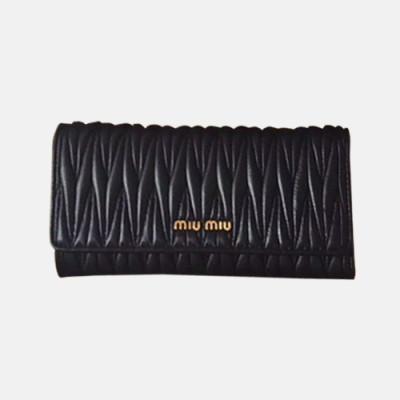 MiuMiu 2018 Ladies Matelasse Bifold Wallet 5MH019 - 미우미우 마드라스 여성 장지갑 MIU0039X  19.5CM