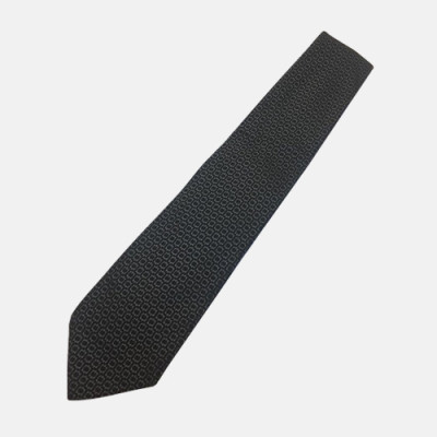 HERMES   MENS  NECKTIE  BLACK  -  에르메스 남성용 넥타이 블랙