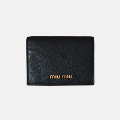 MiuMiu 2018 Ladies Matelassé Star Nero 5MV204 - 미우미우 마테라쎄 로고 남자 반지갑 MIU0062X  8CM