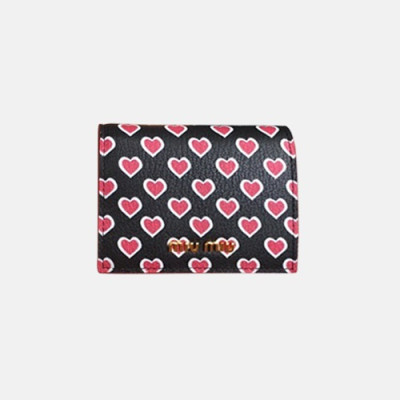 18/19 MiuMiu Ladies Matelassé Heart Small Wallet 5MV204 - 미우미우 마테라쎄 하트 남자 반지갑 MIU0067X  8CM