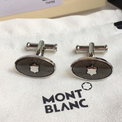 MONTBLANC  MENS WHITE GOLD  CUFFS - 몽블랑  남성용 18k도금 화이트 골드 커프스 단추