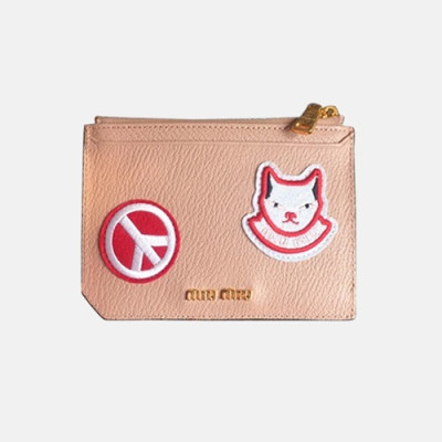 MiuMiu 2018 Ladies Leather Card Holder 5MC008 - 미우미우 마이멀티럭스 래더 카드 홀더 MIU0090X  15.5CM