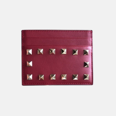 Valentino 2018 Rockstud Leather Card Cace - 발렌티노 신상 락스터드 레더 카드지갑 VAL0090 10.5CM