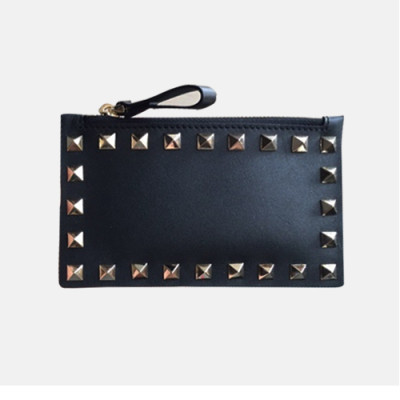 Valentino 2018 Rockstud Leather Card Cace - 발렌티노 신상 락스터드 레더 카드지갑 VAL0095 14CM