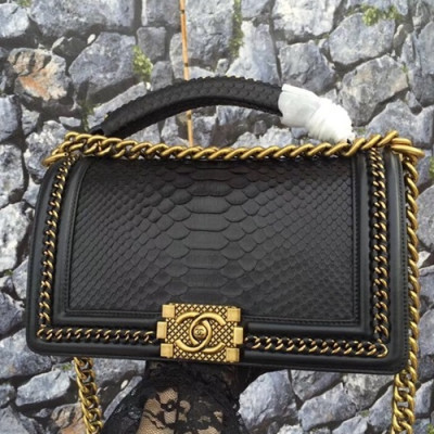 Chanel Leboy Leather Chain Tote Shoulder Bag ,25CM - 샤넬 르보이 레더 체인 토트 숄더백 CHAB0377,25CM,블랙