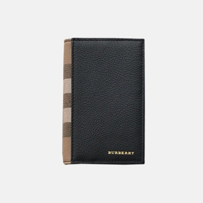 Burberry 2018 Check Leather Bifold Passport Armt - 버버리 체크 가죽 여권 지갑 BUR0236 14CM