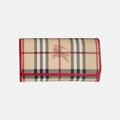 Burberry 2018 Ladies Check Leather Bifold Long Wallet - 버버리 신상 가죽 하우스 체크 여성 바이폴드 장지갑 BUR0244 19CM