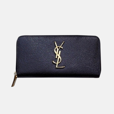 Saint Laurent 2018 Ladies Monogram Zip Round Long Purse 370776 - 18FW 생로랑 모노그램 지퍼라운드 장지갑 YSL0019 19CM