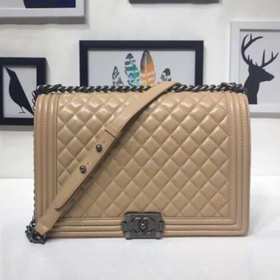 Chanel Leboy Leather Chain Shoulder Bag  ,30CM - 샤넬 르보이 레더 체인 숄더백  67087 - CHAB0488,30CM,베이지