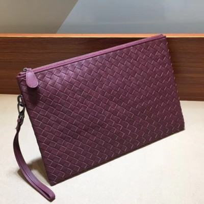 Bottega Veneta Leather Wine Clutch Bag,30cm - 보테가 베네타 레더 와인 남여공용 클러치백 85343-3,BVB0003,30cm