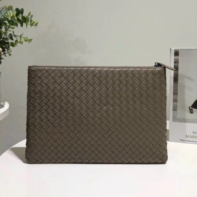 Bottega Veneta Leather Khaki Clutch Bag,30cm - 보테가 베네타 레더 카키 남여공용 클러치백 6033-6,BVB0017,30cm