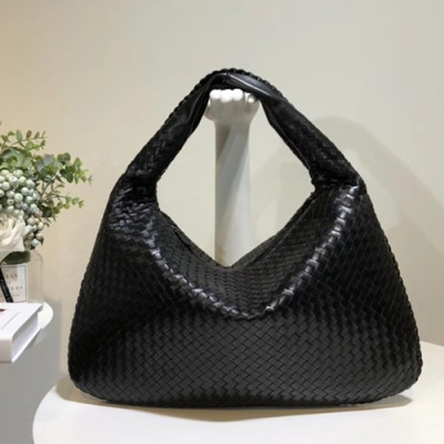 Bottega Veneta Leather Black Hobo Tote Shoulder Bag,50cm - 보테가 베네타 레더 블랙 호보 토트 숄더백 5092-1,BVB0018,50cm