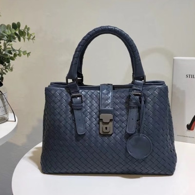 Bottega Veneta Leather Black Roma Medium Tote Shoulder Bag,32cm - 보테가 베네타 레더 블랙 미듐 로마 토트 숄더백 7453-2,BVB0023,32cm